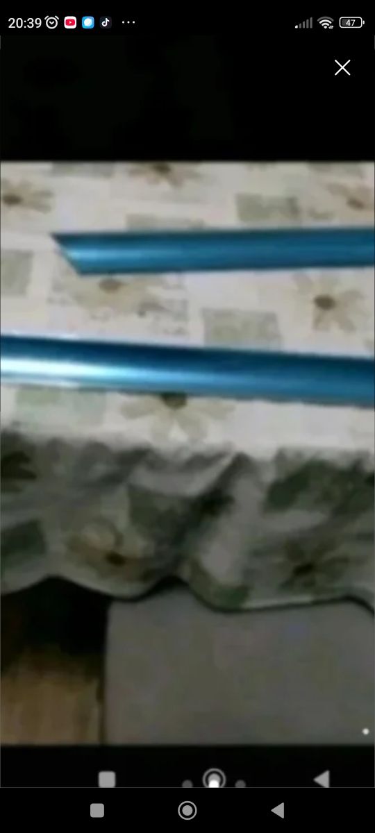 2 trozos de perfil de encimera acero