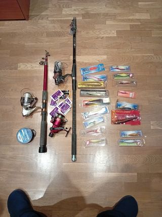 Cañás de pesca y accesorios 