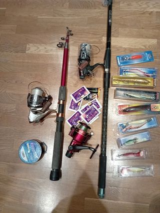 Cañás de pesca y accesorios 