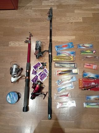 Cañás de pesca y accesorios 