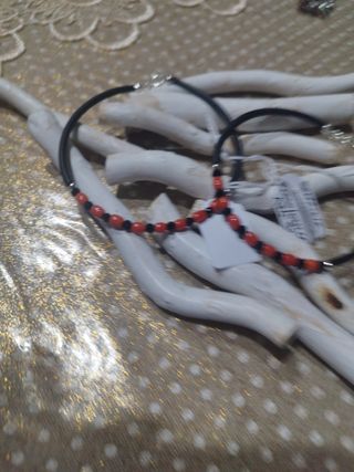 Coppia di bracciali argento corallo onic