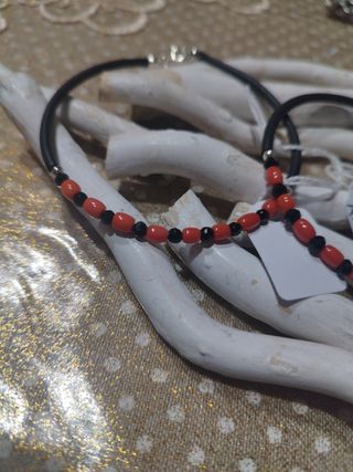 Coppia di bracciali argento corallo onic