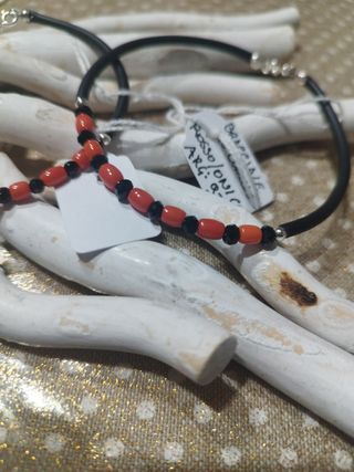 Coppia di bracciali argento corallo onic