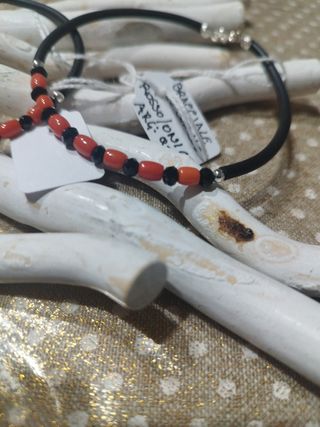 Coppia di bracciali argento corallo onic