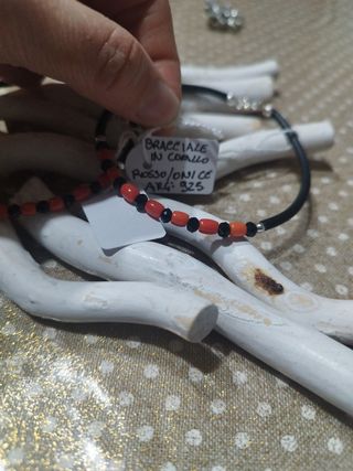 Coppia di bracciali argento corallo onic