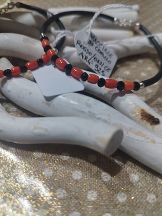 Coppia di bracciali argento corallo onic