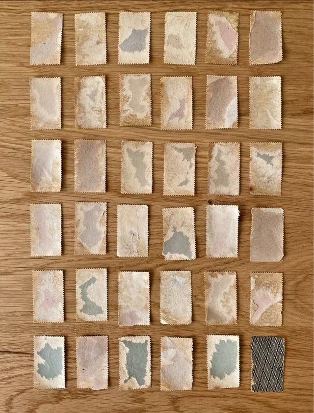 Lotto 36 francobolli 25 lire Italia al lavoro