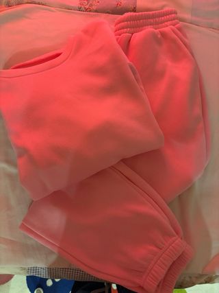 Chandal algodon basico rosa 