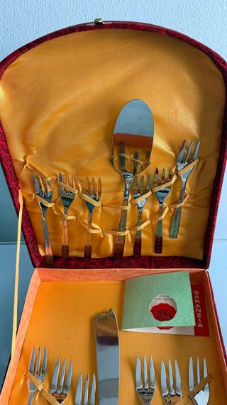 Set posate in acciaio da dolce