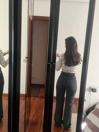 Pantalones vaqueros negros talla 32 Stradiva