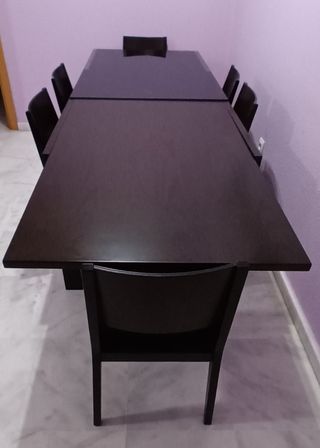 Mesa comedor 90x1,30 extensible a 2,60