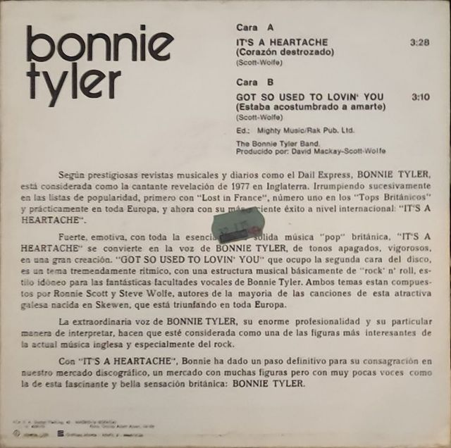 Bonnie tyler vinilo ep