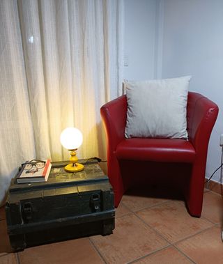Sillónes contemporáneo rojo piel sintética 