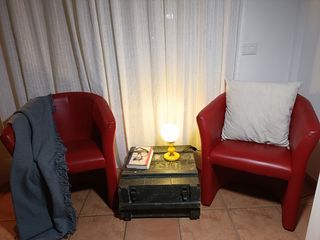 Sillónes contemporáneo rojo piel sintética 