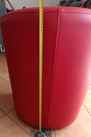 Sillónes contemporáneo rojo piel sintética 