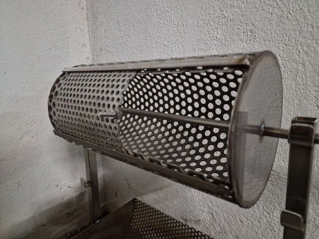 Asador castañas acero inoxidable 58x64x26cm