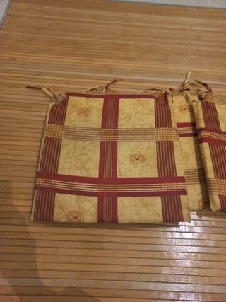 Lote de 3 cojines sillas cocina