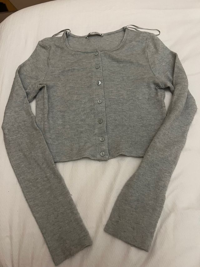 Cardigan  verde agua