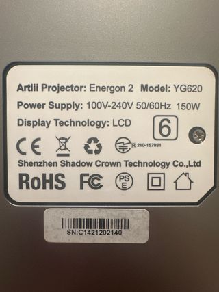 Aaoproyector LCD HD YG620 cine en casa