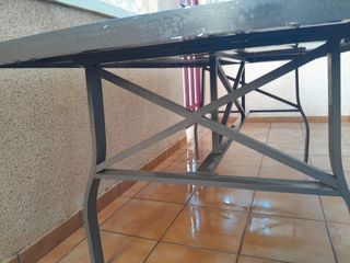 Mesa y 6 sillas de exterior jardín.