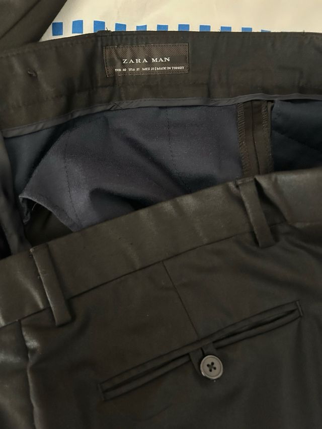 Traje negro Zara hombre T/M