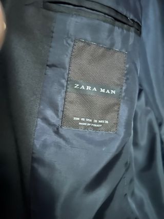 Traje negro Zara hombre T/M 