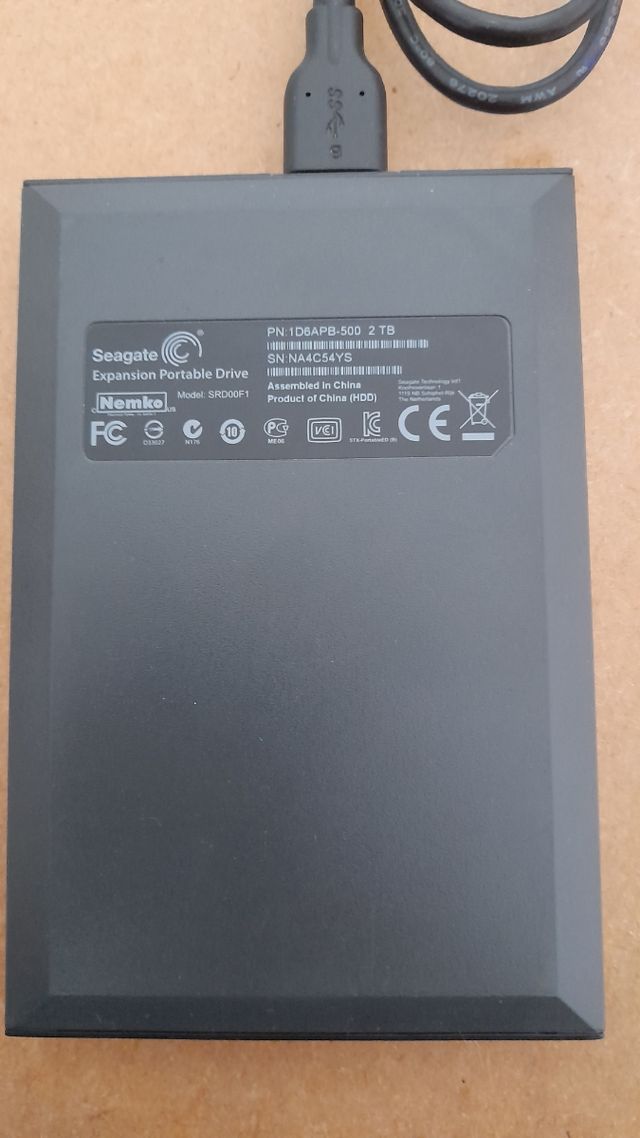 Disco rigido esterno Seagate usb3 da 2 TB