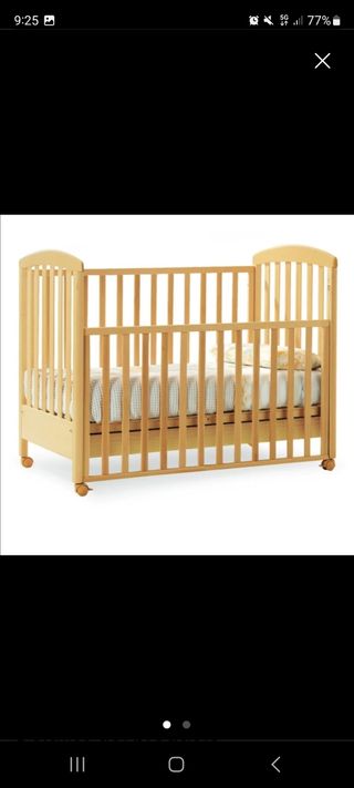 Cuna madera con colchón 