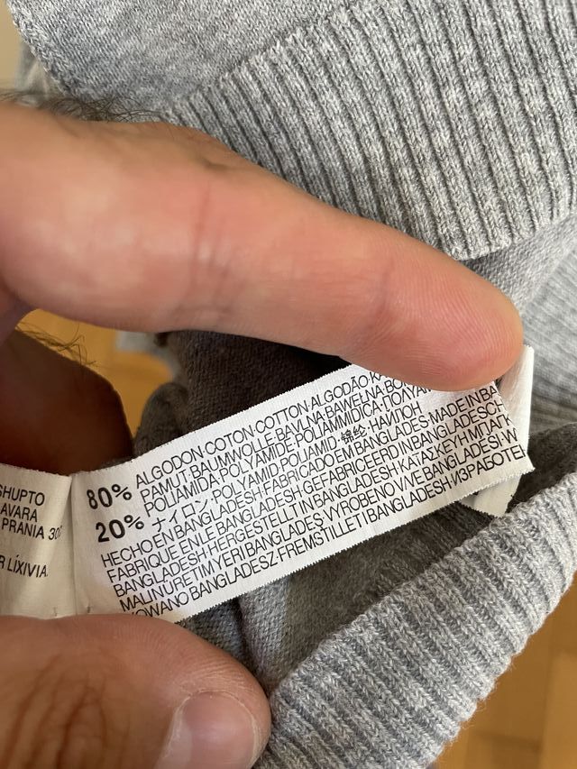 T-shirt grigia Zara man taglia XL