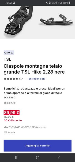Ciaspole TSL 2.28 nere