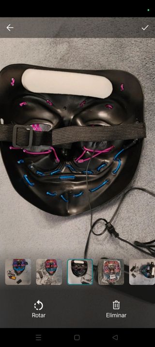 Mascara la purga con luces led 