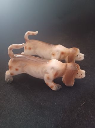 Coppia bassotti ceramica inglese