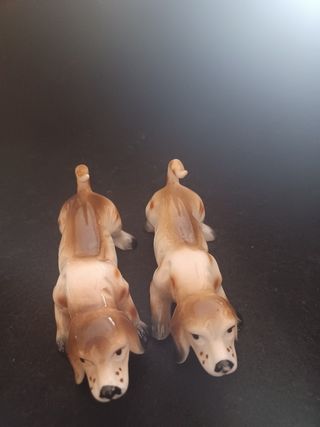 Coppia bassotti ceramica inglese