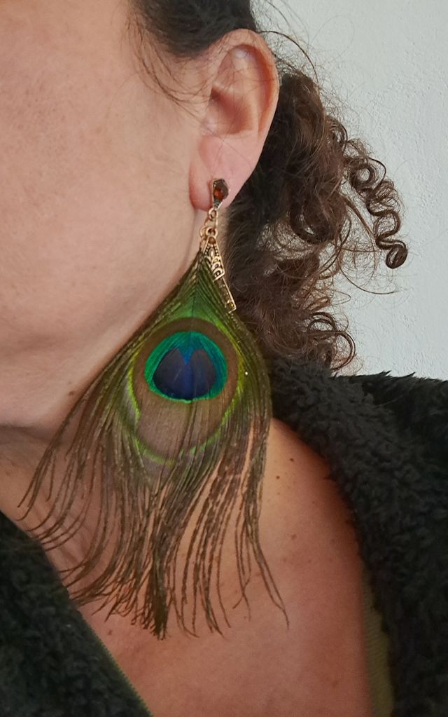 Orecchini pavone