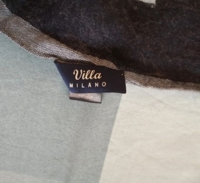 Sciarpa misto lana, nero e bianco