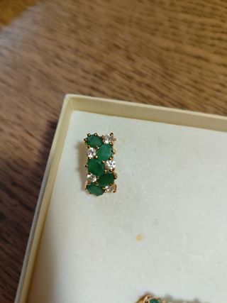 Juego anillo pendientes oro 18 kilates