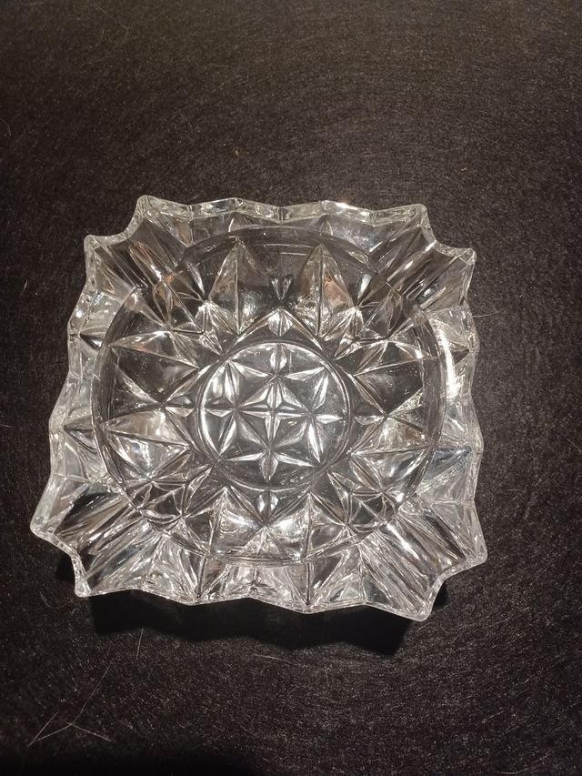 Posacenere vetro molato vintage