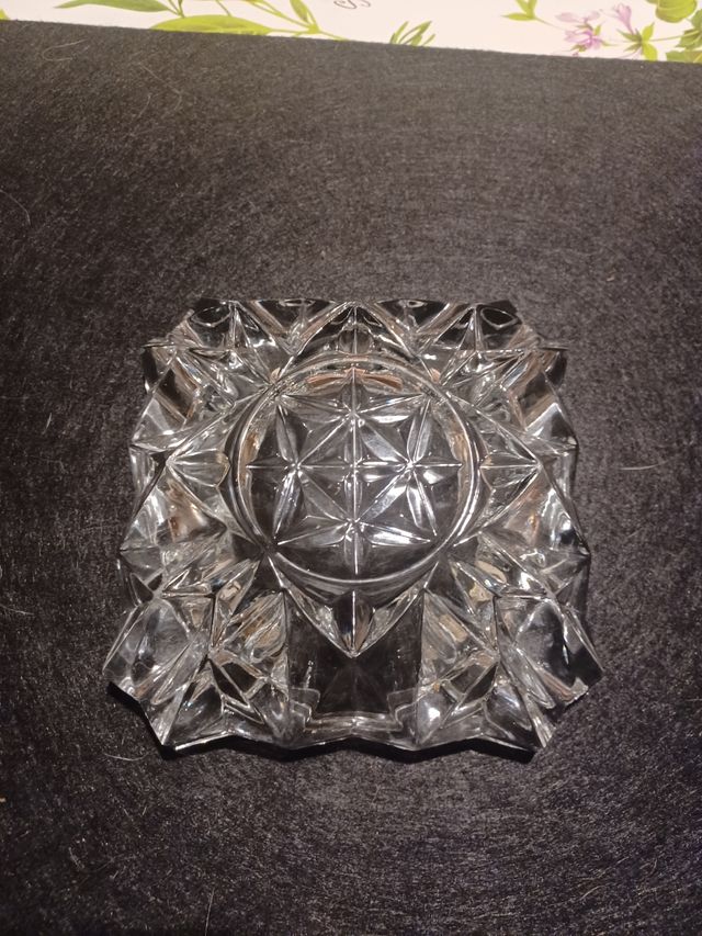 Posacenere vetro molato vintage