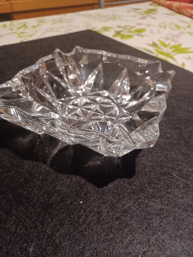 Posacenere vetro molato vintage