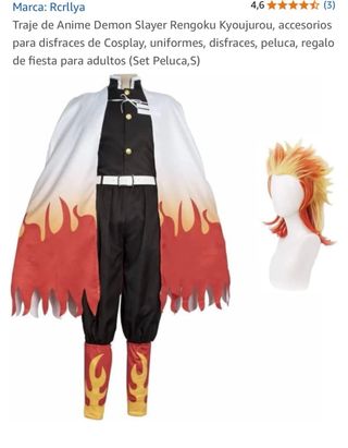 Traje de anime Demon  slayer Rengoku Kyoujurou