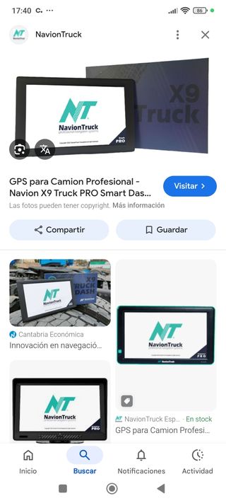 GPS naviontrukc especial camión 