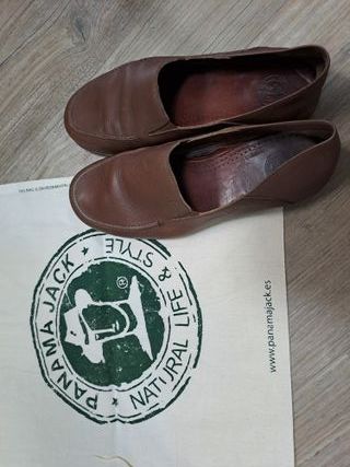 Mocasines piel Panamá Jack marrones caballero T42