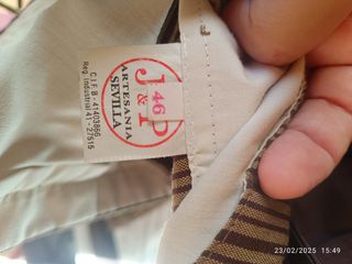 Traje corto campero con 2 pantalones 