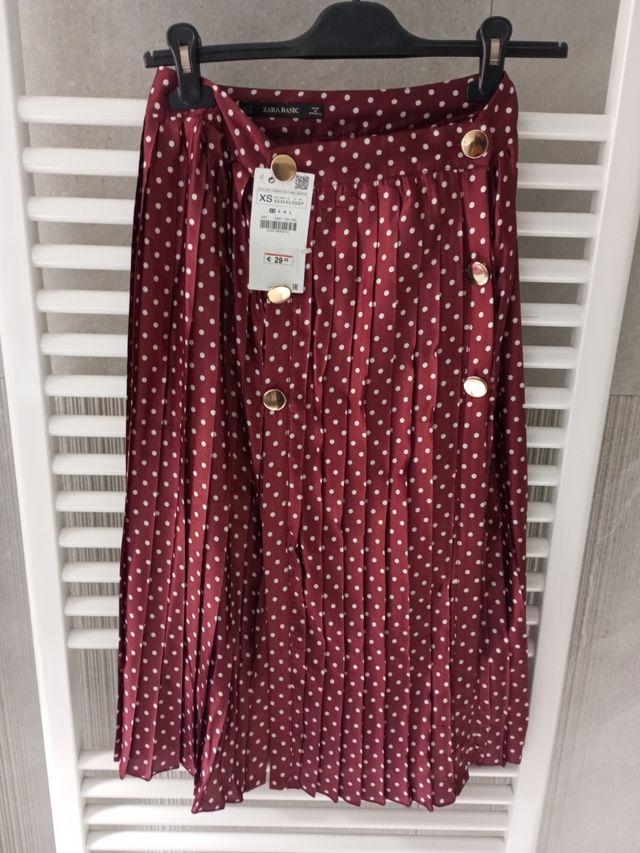 Gonna longuette a pois Zara