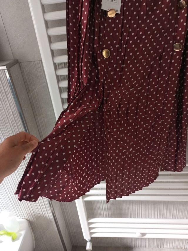 Gonna longuette a pois Zara