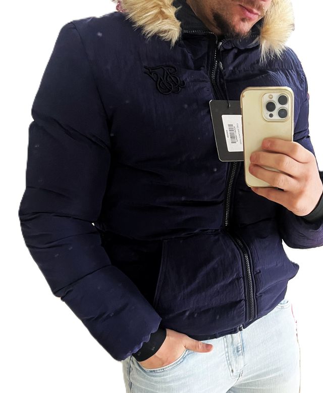 Chaqueta SikSilk Azul Oscuro (Nueva con Etiquetas)