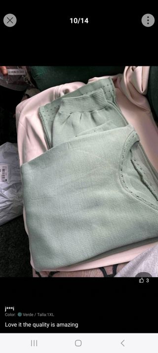 Traje de punto nuevo talla grande 