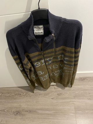 Chaqueta punto desigual hombre