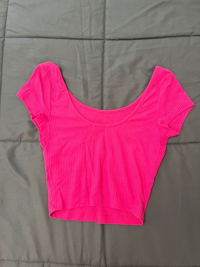 Top Rosa Manga Corta