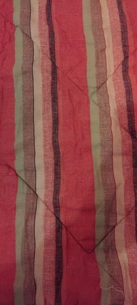 Edredón reversible cuadros y rayas